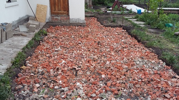 Применение боя кирпича в Дубне